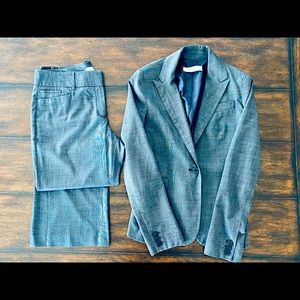 Black fine plaid suit